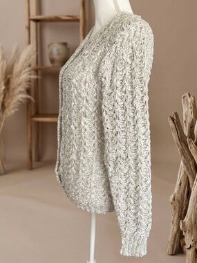 Juno Vintage Inspired Chunky Knit Button-Front Cardigan Size L